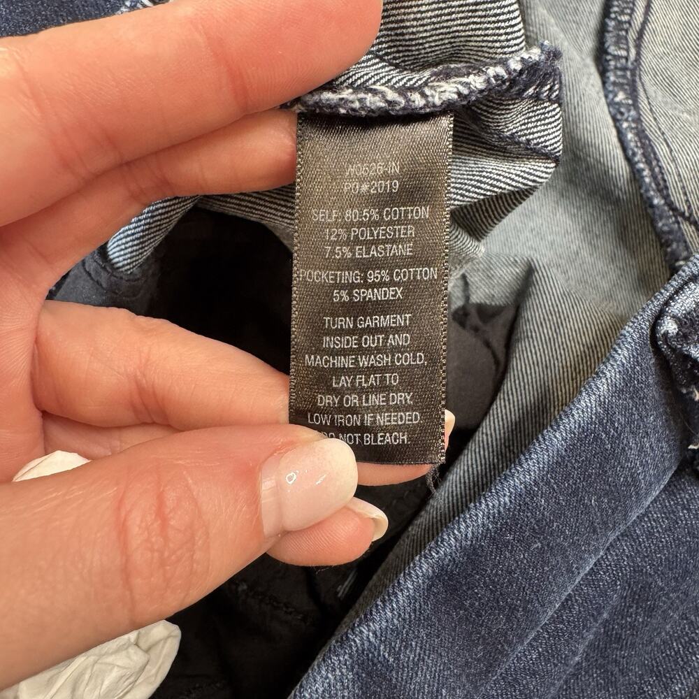 Betabrand 4-Pocket Straight Leg Pull On Yoga Denim Pants Womens Sz XL Dark Wash - Picture 7 of 7